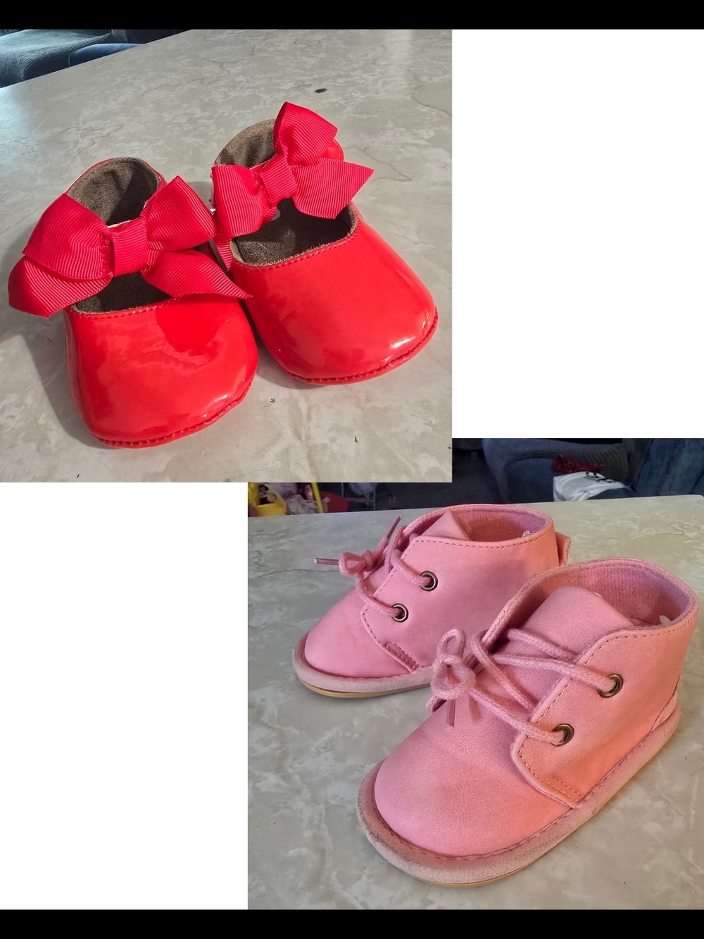 Girls Red Bow Mary Janes & Pink Suede Lace Booties - Kids Shoes